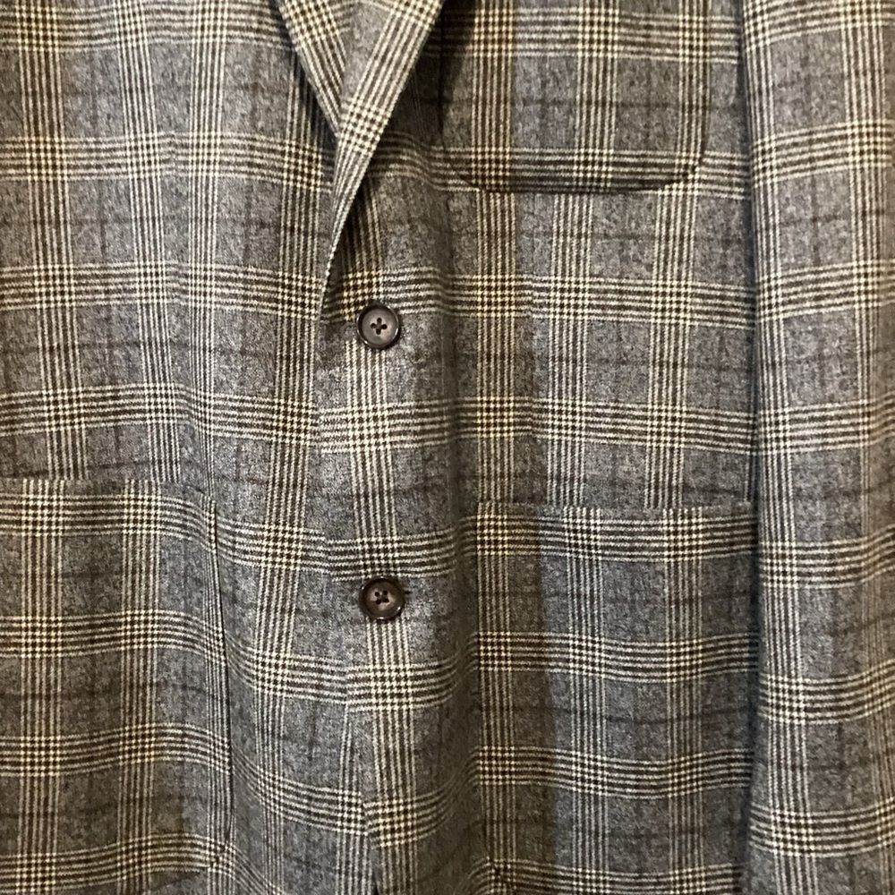 Coppley Sport Coat Blazer REDA Super 110s Wool Milo Brown Gray Plaid Size 40R - Picture 5 of 14